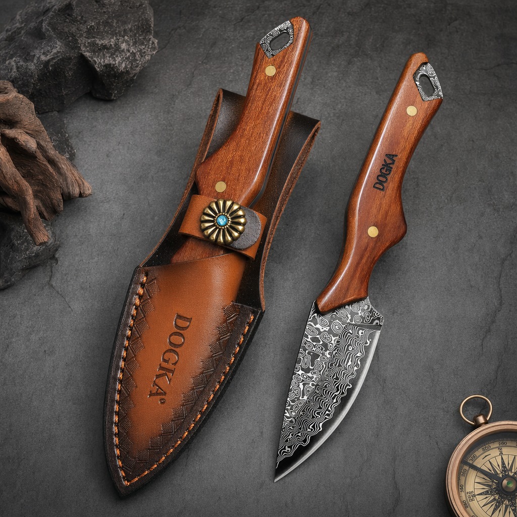 Damascus Steel Kitchen Utility - Dive Knife Titanium recension och pris