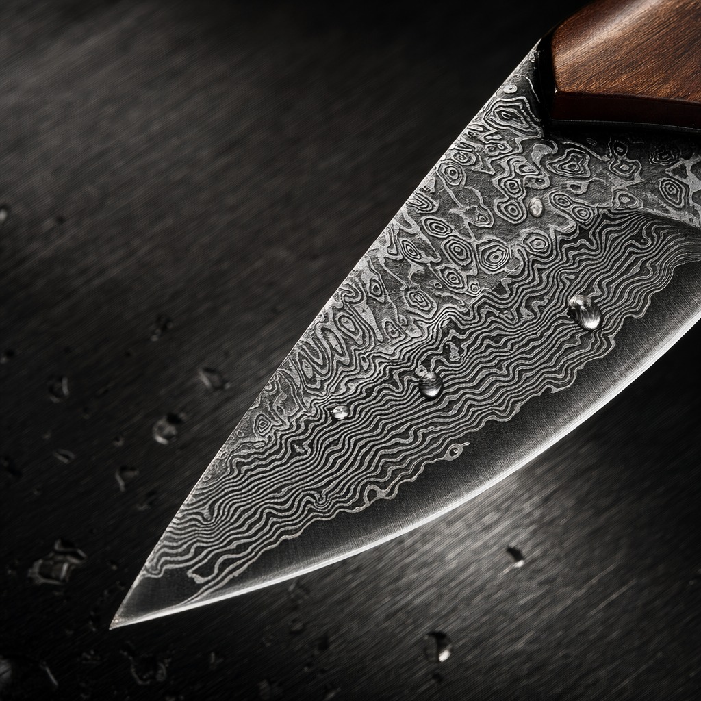 Damascus Steel Kitchen Utility - Dive Knife Titanium recension och pris